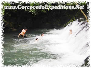 Waterfall near to San Pedrillo Station in Corcovado National Park